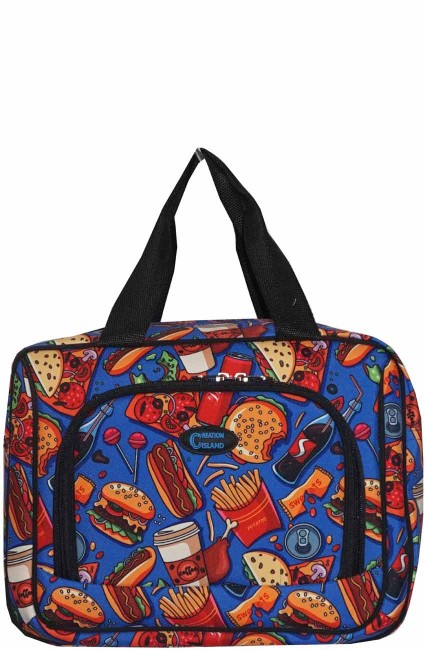 Printed Duffle Bag-2514/B003/BK/PIZZA